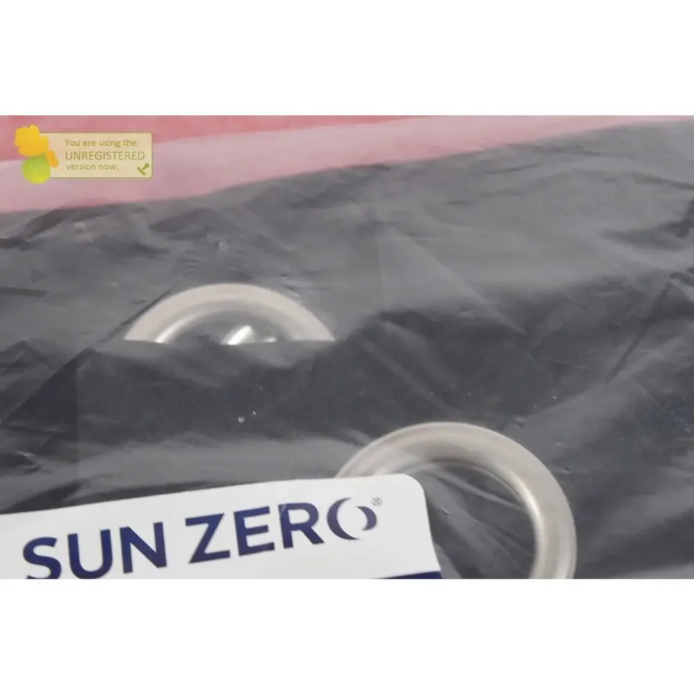 Sun Zero- Kenneth Energy Saving Blackout Grommet Curtain Panel, Black, 63